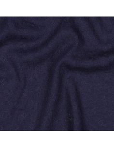 Pointelle knit jersey fabric - Navy blue