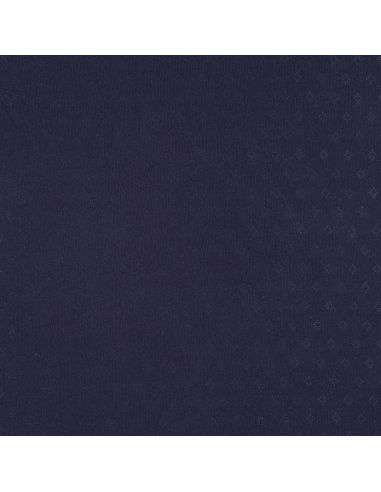 Pointelle knit jersey fabric - Navy blue