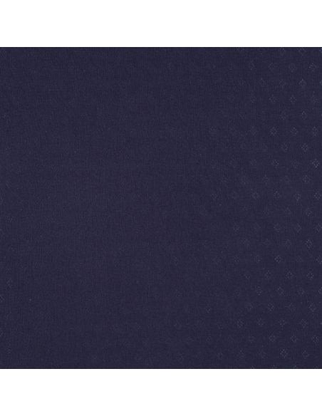 Pointelle knit jersey fabric - Navy blue