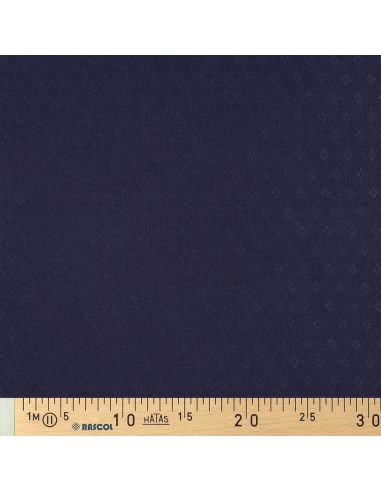 Pointelle knit jersey fabric - Navy blue
