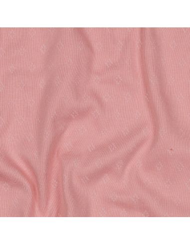 Pointelle knit jersey fabric - Pink