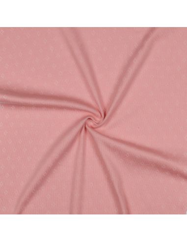 Pointelle knit jersey fabric - Pink