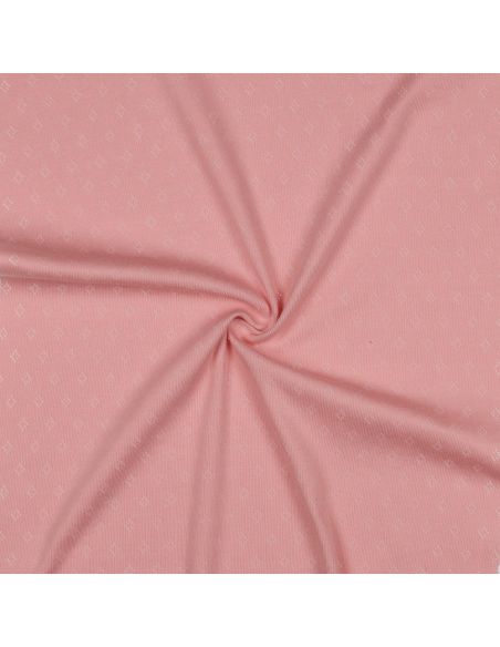 Pointelle knit jersey fabric - Pink