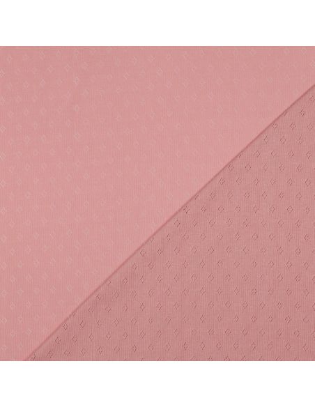 Pointelle knit jersey fabric - Pink
