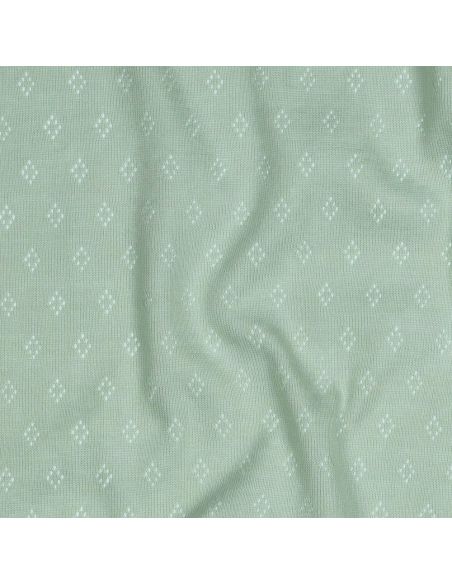 Pointelle knit jersey fabric - Mint