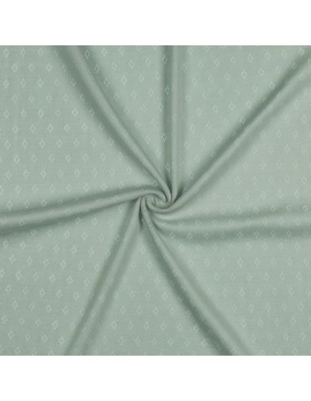 Pointelle knit jersey fabric - Mint