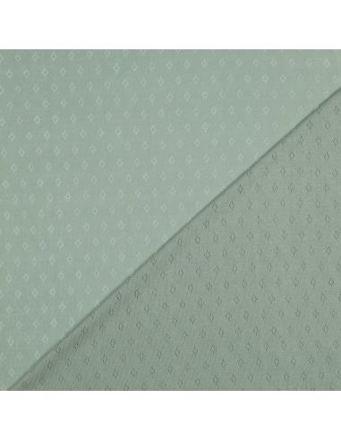 Pointelle knit jersey fabric - Mint