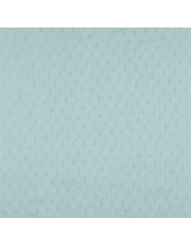 Pointelle knit jersey fabric - Light blue