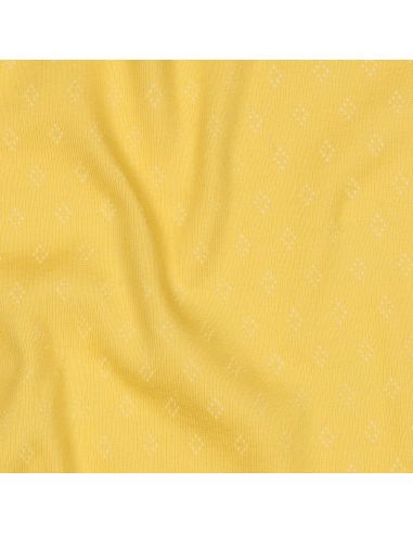 Pointelle knit jersey fabric - Light yellow