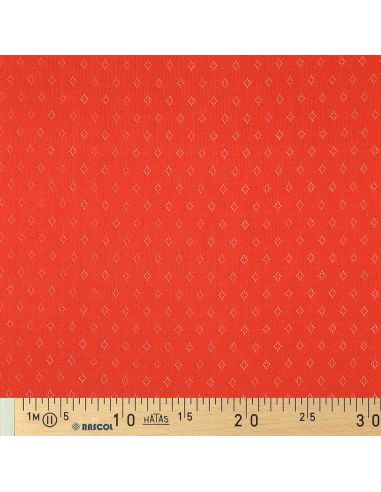 Pointelle knit jersey fabric - Brick