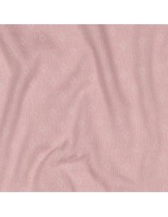 Pointelle knit jersey fabric - Old rose