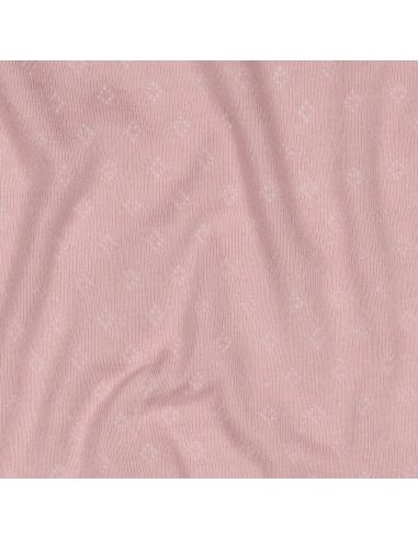 Pointelle knit jersey fabric - Old rose