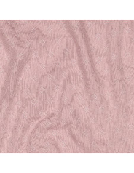 Pointelle knit jersey fabric - Old rose