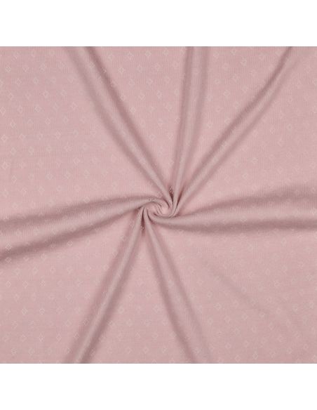 Pointelle knit jersey fabric - Old rose