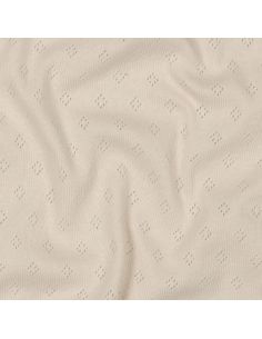 Pointelle knit jersey fabric - Beige