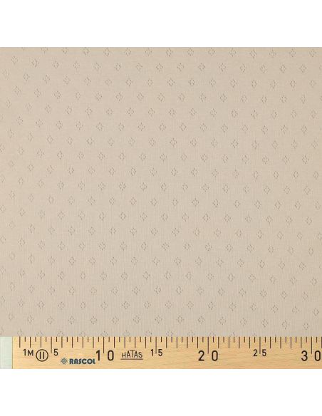 Pointelle knit jersey fabric - Beige