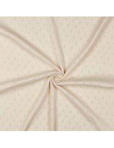 Pointelle knit jersey fabric - Beige 2