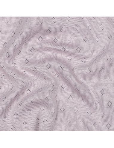 Pointelle knit jersey fabric - Lilac