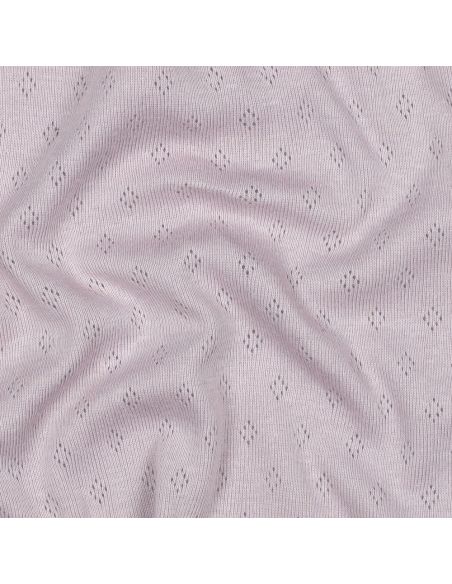 Pointelle knit jersey fabric - Lilac