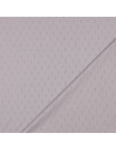 Pointelle knit jersey fabric - Lilac