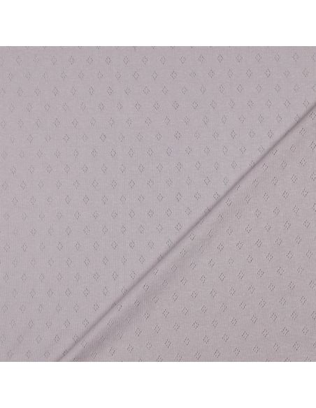 Pointelle knit jersey fabric - Lilac