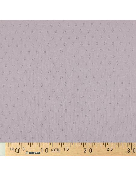 Pointelle knit jersey fabric - Lilac