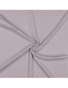 Pointelle knit jersey fabric - Lilac 2