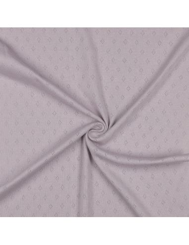 Pointelle knit jersey fabric - Lilac