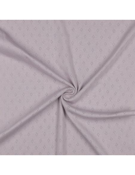 Pointelle knit jersey fabric - Lilac