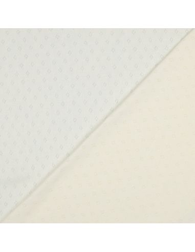 Pointelle knit jersey fabric - Ecru