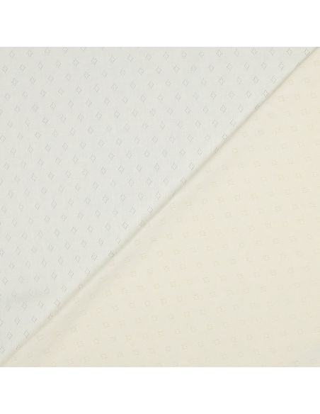 Pointelle knit jersey fabric - Ecru