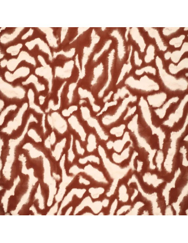Stretch viscose satin fabric - Animal