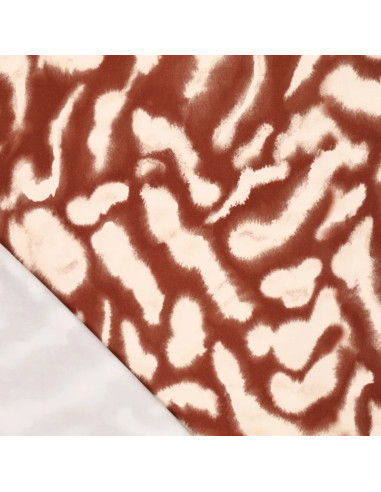 Stretch viscose satin fabric - Animal