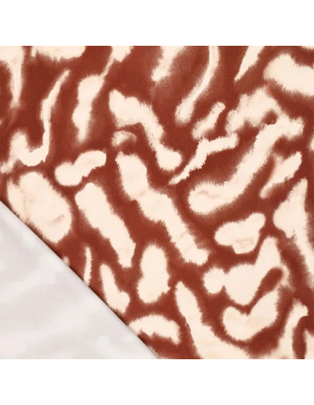 Stretch viscose satin fabric - Animal