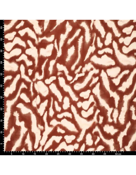 Stretch viscose satin fabric - Animal