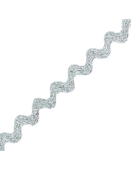 Serpentine - 10 mm Braid - Silver Lurex