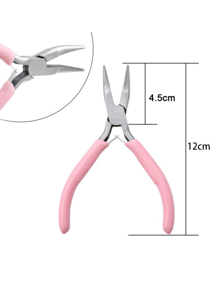 Bent nose pliers for jewelry and beads