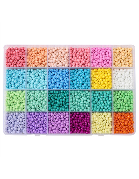 Box of 3600 seed beads 4 mm