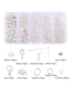 710-piece jewelry making kit - Silver
