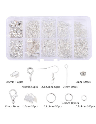 710-piece jewelry making kit - Silver