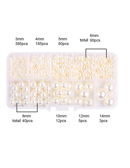 Box of 800 Ivory Pearlescent Beads