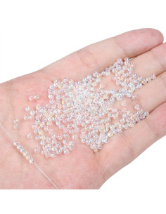 Bag of 50 crystal beads 2 mm