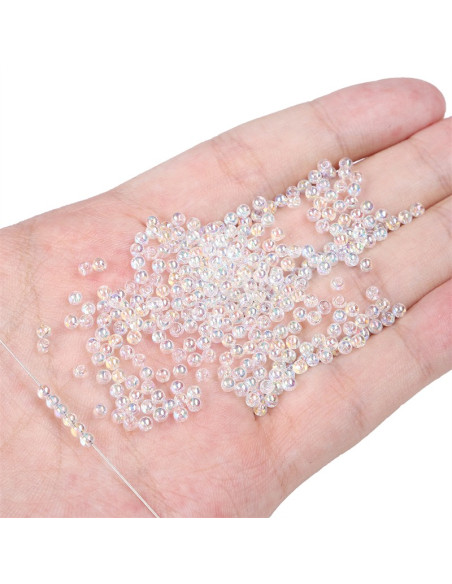 Bag of 50 crystal beads 2 mm