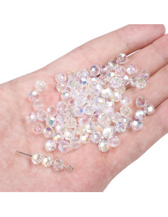 Pack of 20 crystal beads 6 x 5 mm