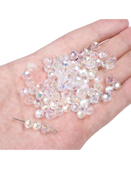 Pack of 20 crystal beads 6 x 5 mm
