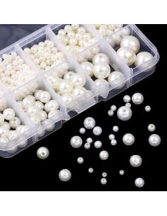 Box of 800 Ivory Pearlescent Beads 2