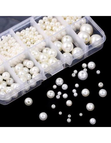 Box of 800 Ivory Pearlescent Beads