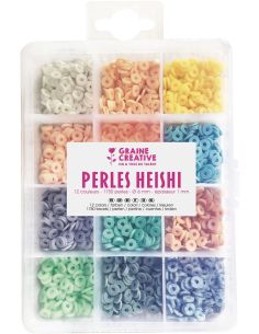 Box of 1750 Heishi beads - Pastel