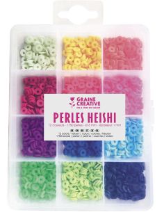 Box of 1750 Heishi Beads - Fluorescent