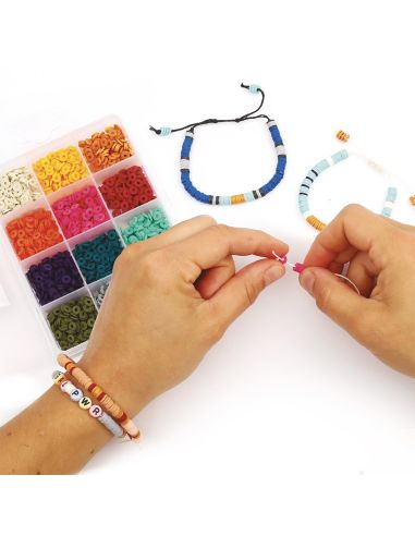 Box of 1750 Heishi Beads - Fluorescent